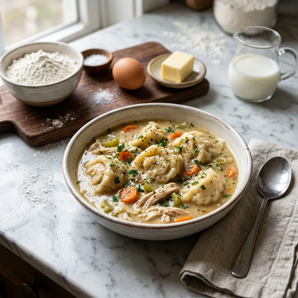 Easy Rolled Dumplings for Chicken and Dumplings
