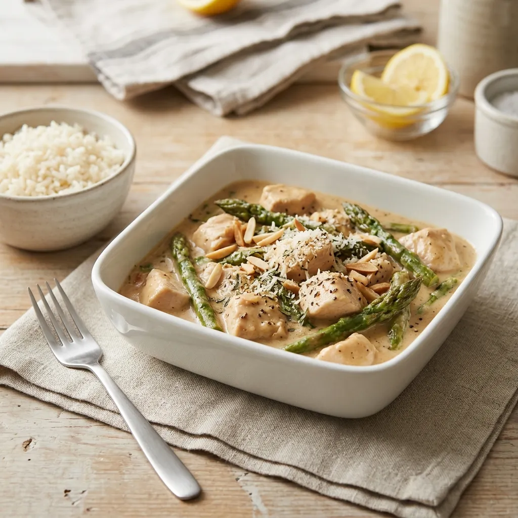 Easy Slow Cooker Chicken and Asparagus