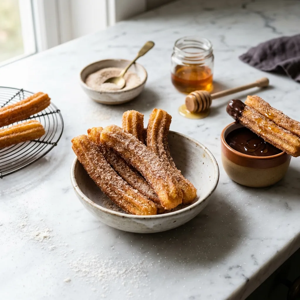 Finished Easy Spanish Churros dish