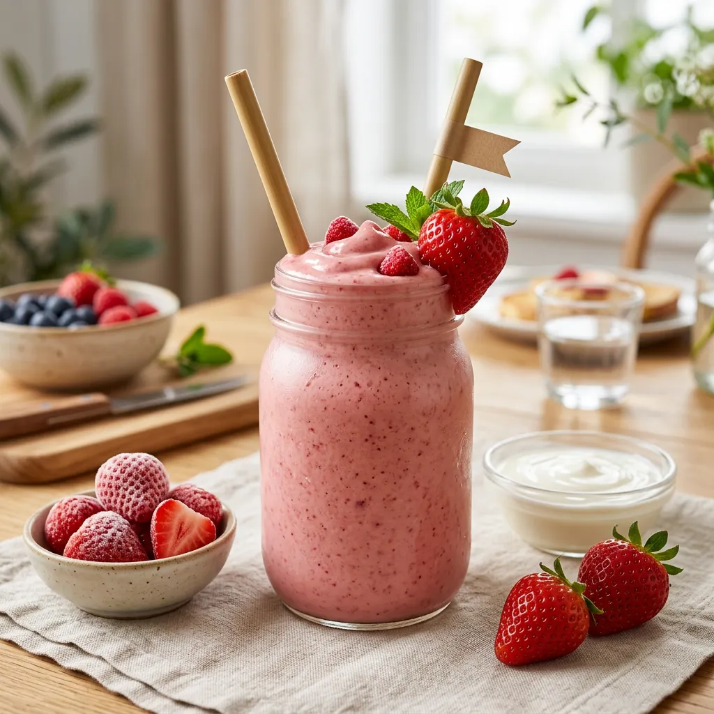 Easy Strawberry Smoothie Recipe