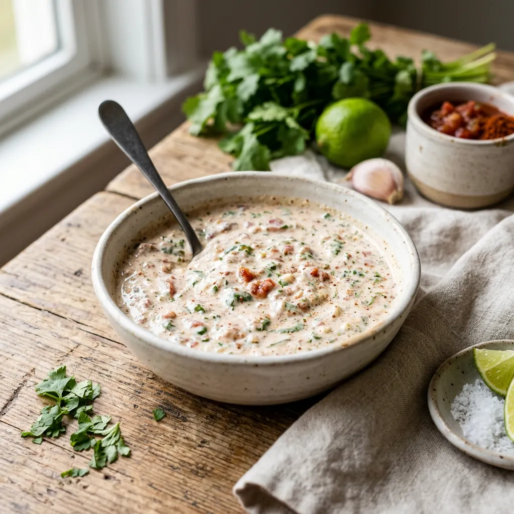 Easy Tex-Mex Sour Cream Salad Dressing