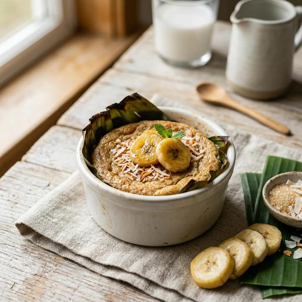 Easy Thai Banana Coconut Custard