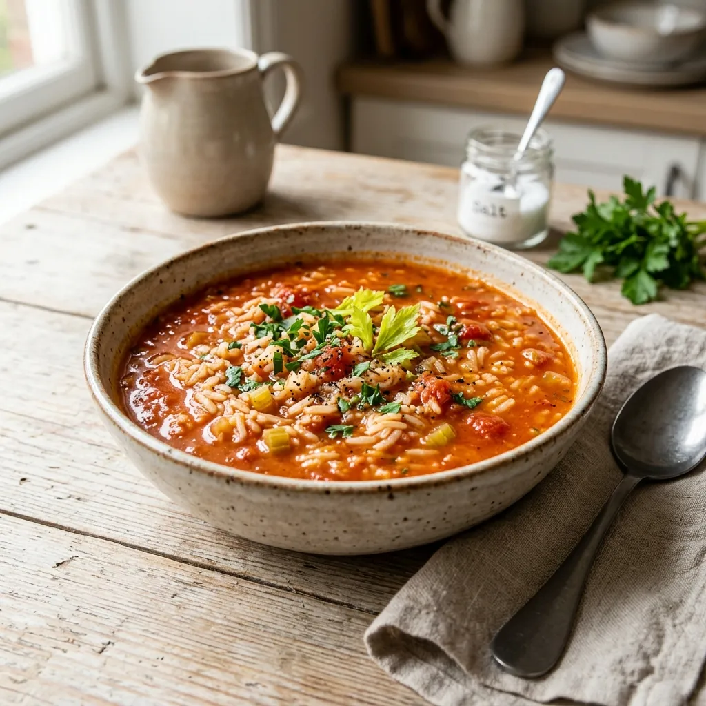 Easy Tomato Rice Soup
