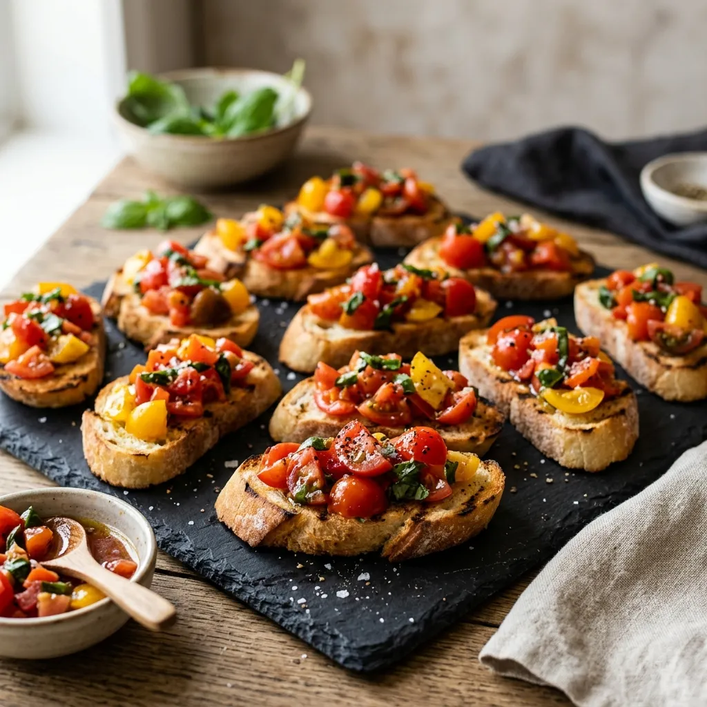 Easy Vegan Bruschetta