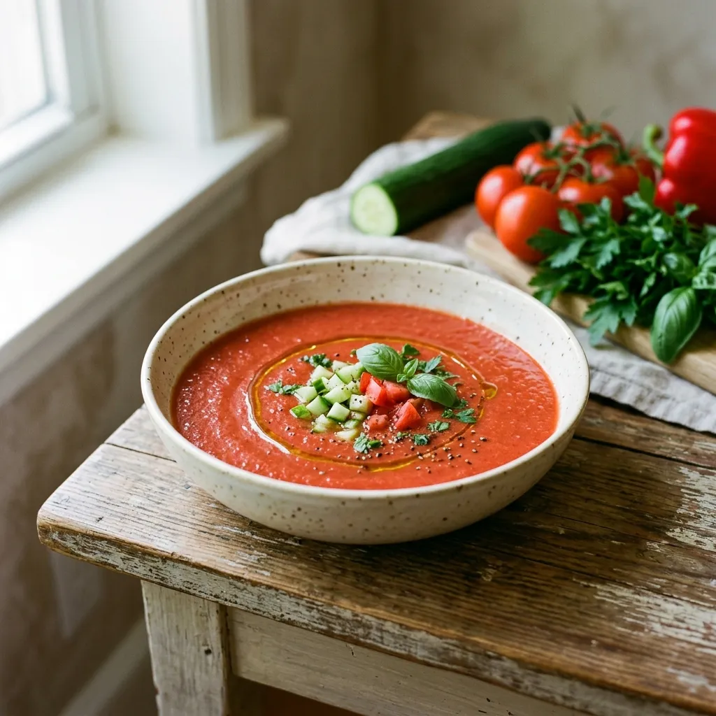 Easy Vegan Gazpacho Soup