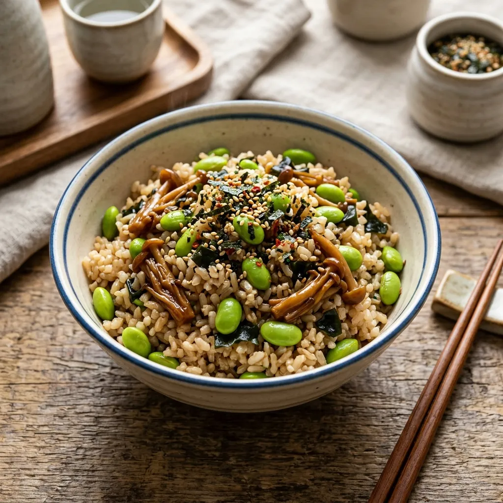 Edamame Mixed Rice (Maze Gohan) Recipe