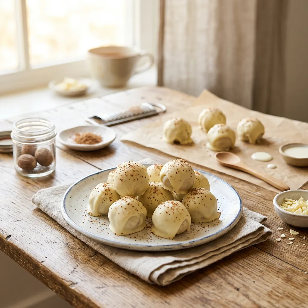 Eggnog Truffles