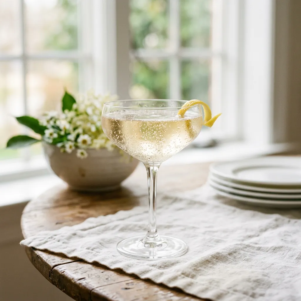 Elderflower Cocktail With Champagne