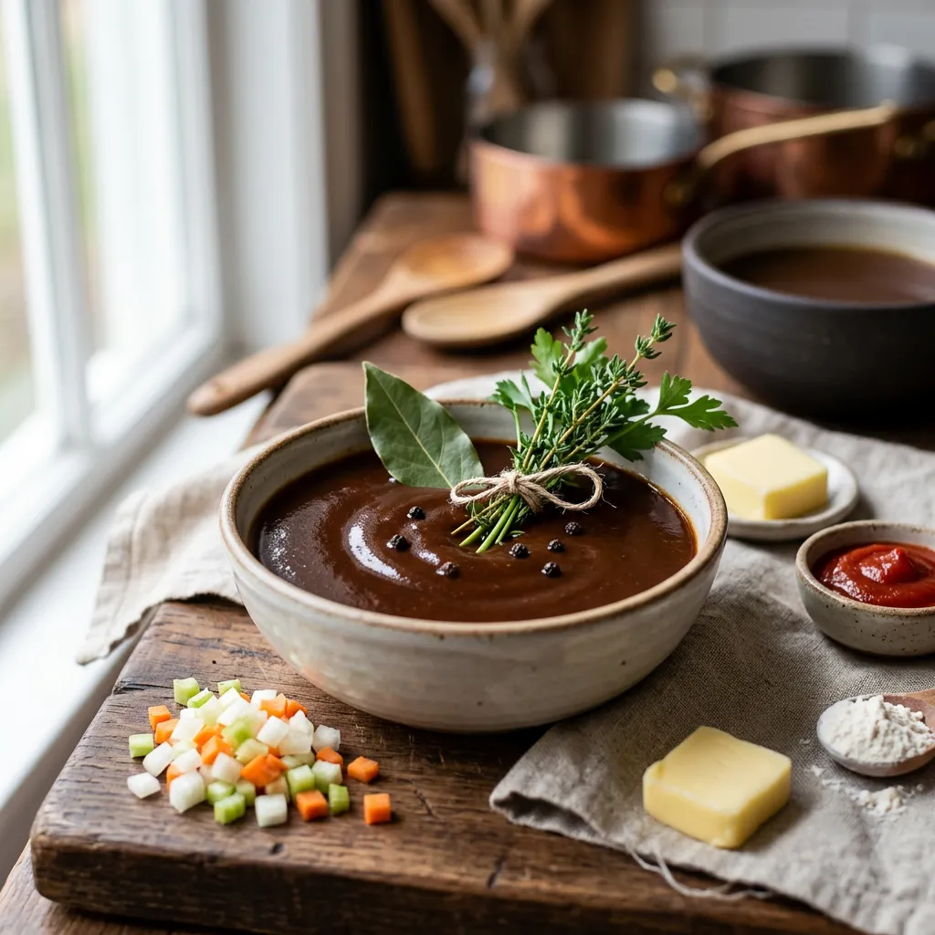 Espagnole: A Basic Brown Sauce