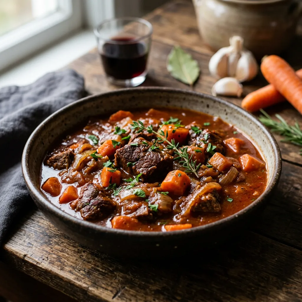 Estofado de Carne con Vino Tinto: Spanish Beef Stew