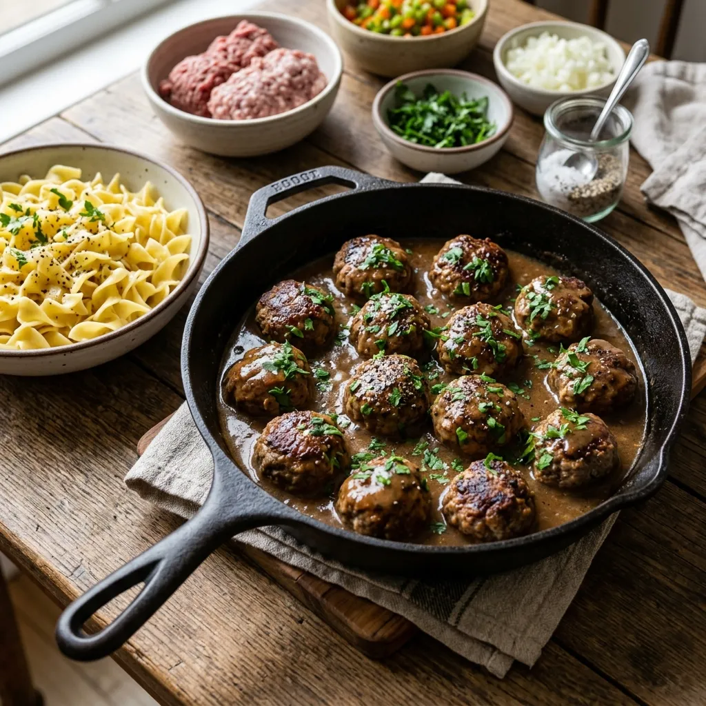 Family Meatballs With Brown Gravy