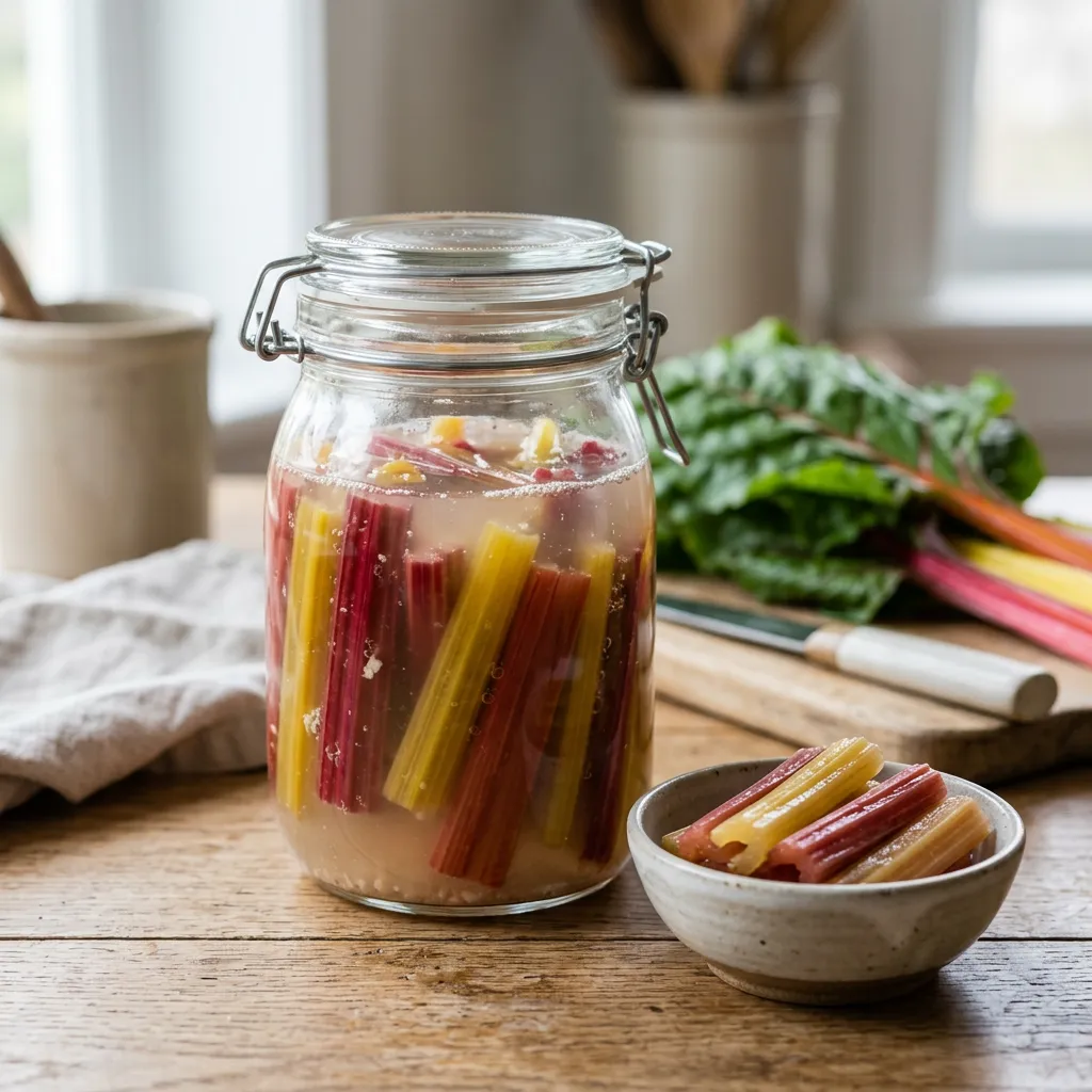 Fermented Swiss Chard Stems