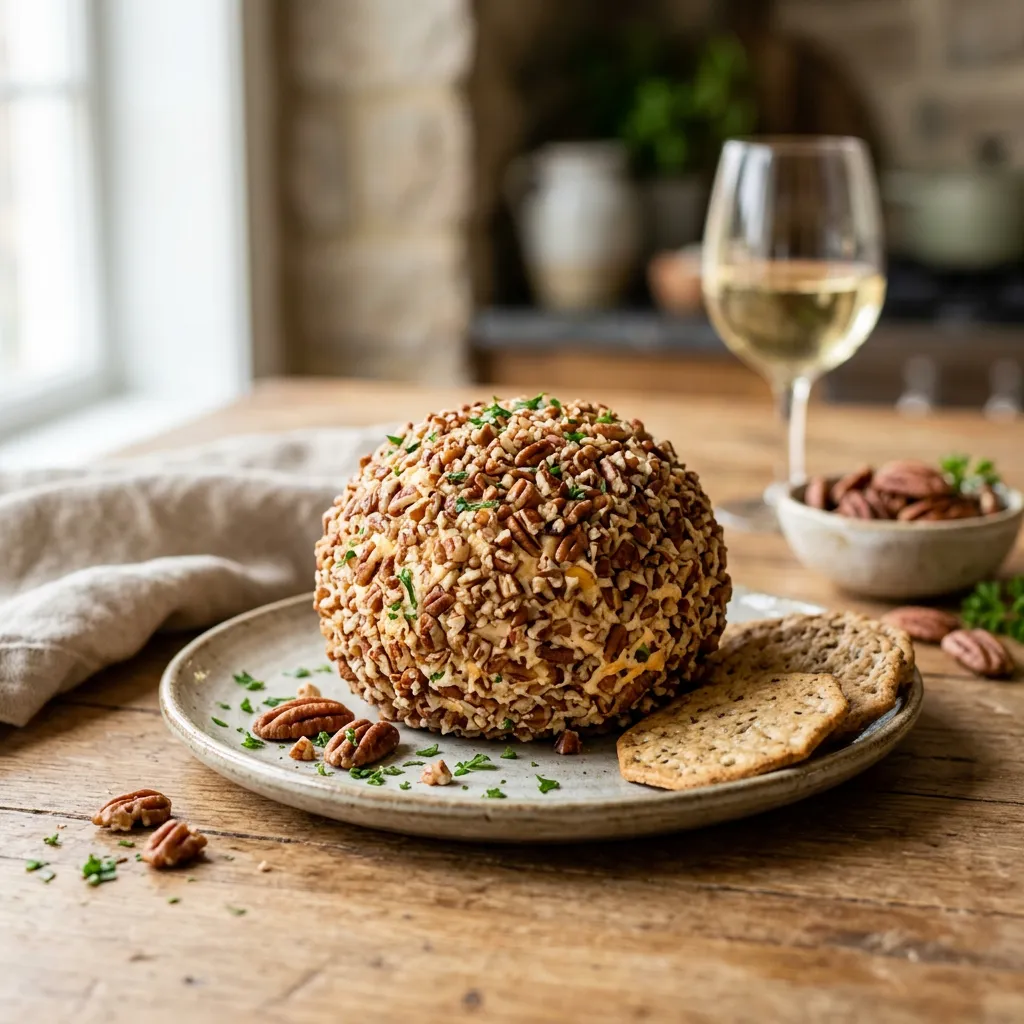 Festive Party Cheese Ball With Pecans