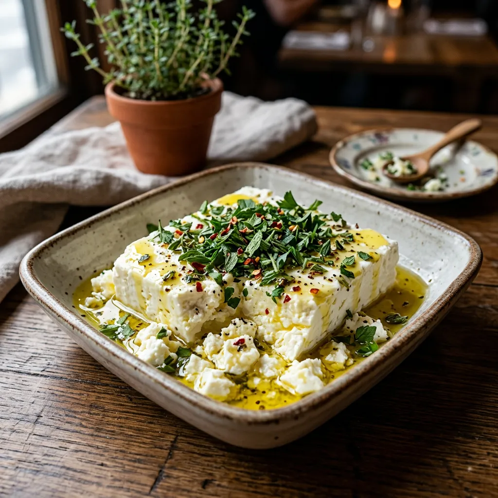 Feta With Olive Oil and Herbs