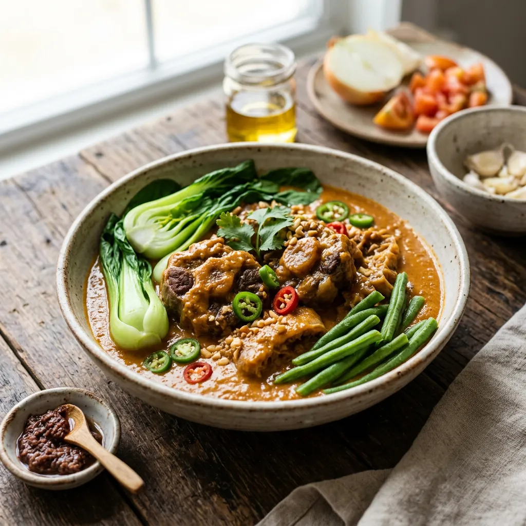 Filipino Kare Kare (Oxtails With Tripe) Recipe