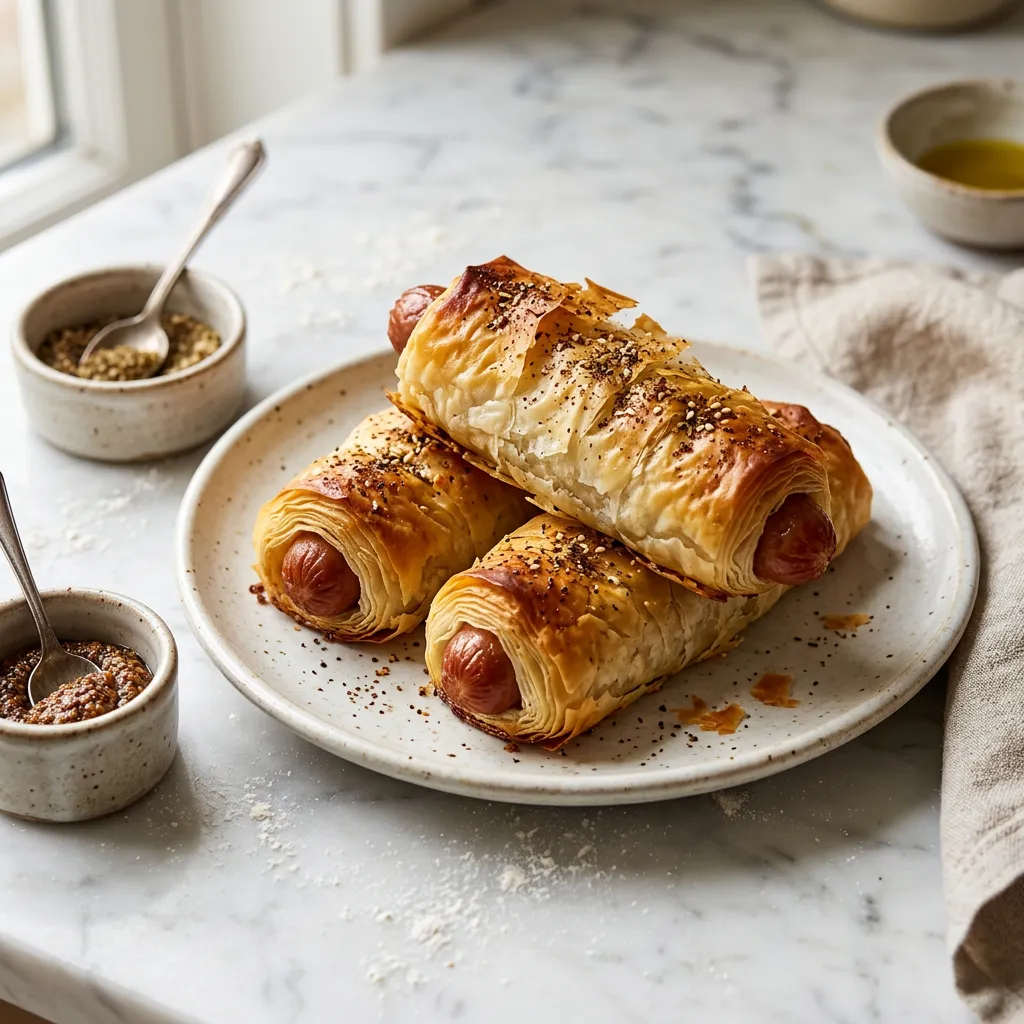 Fillo Wrapped Hot Dogs Recipe