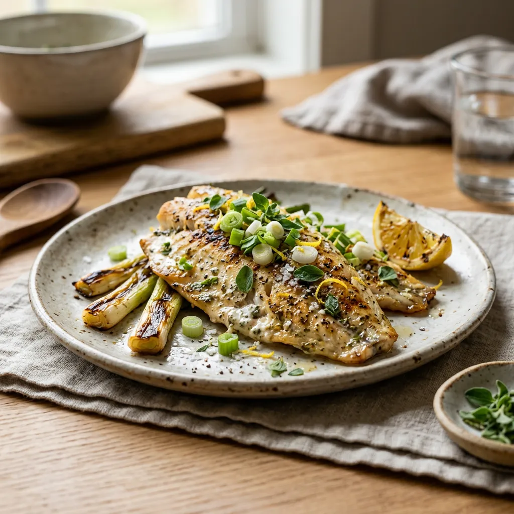 Finished Fish in Yogurt Marinade dish