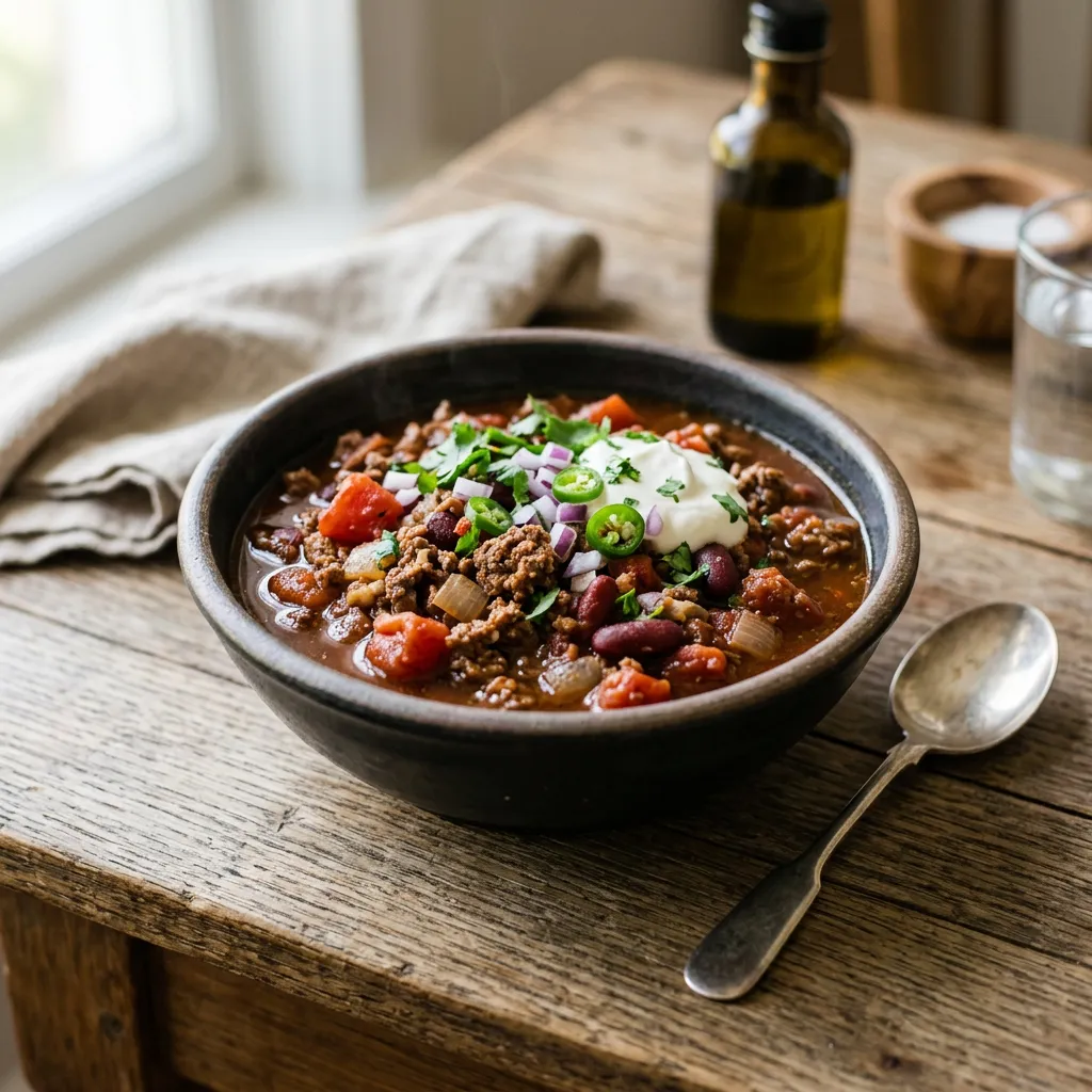 Five Ingredient Slow Cooker Chili
