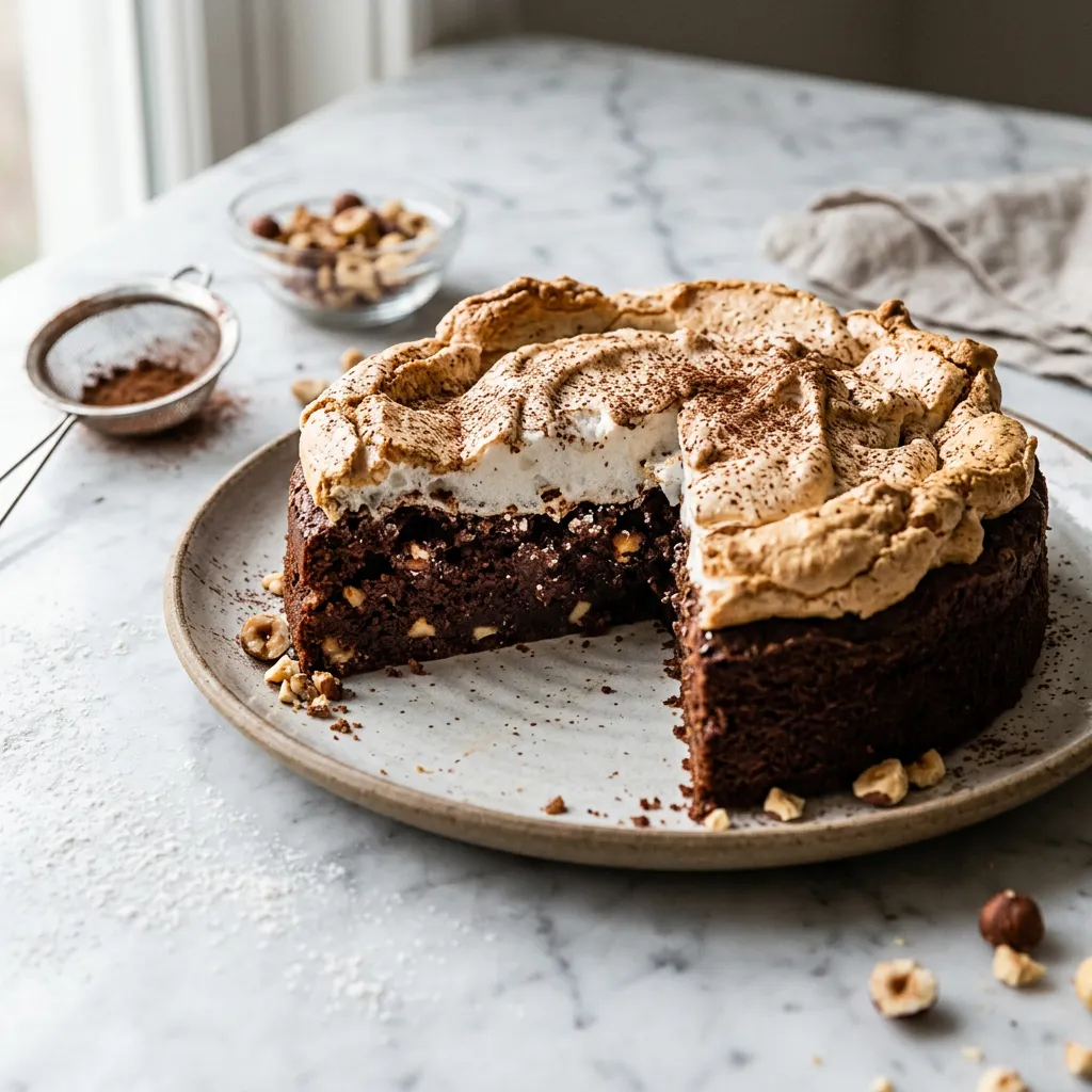 Flourless Chocolate Meringue Cake
