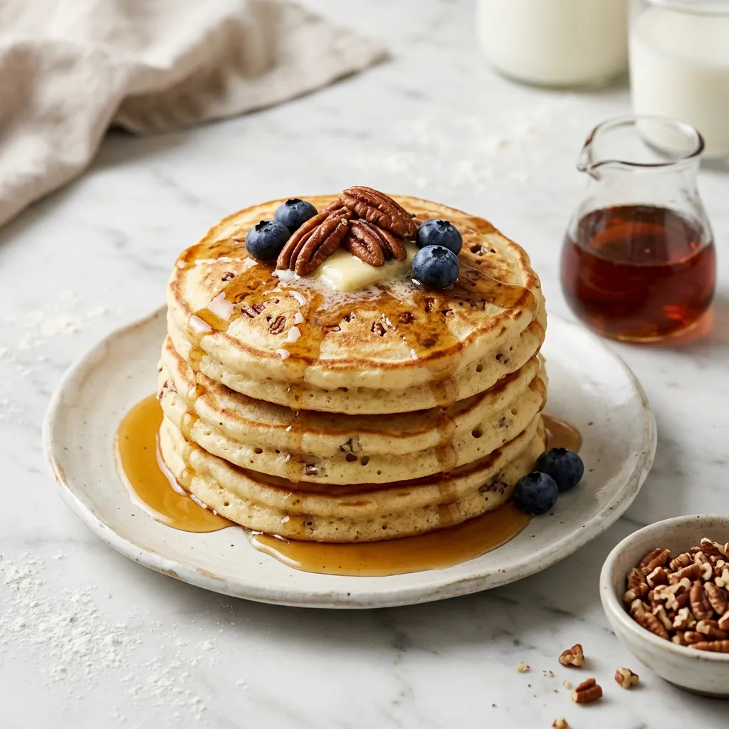 Fluffy Pecan Pancakes