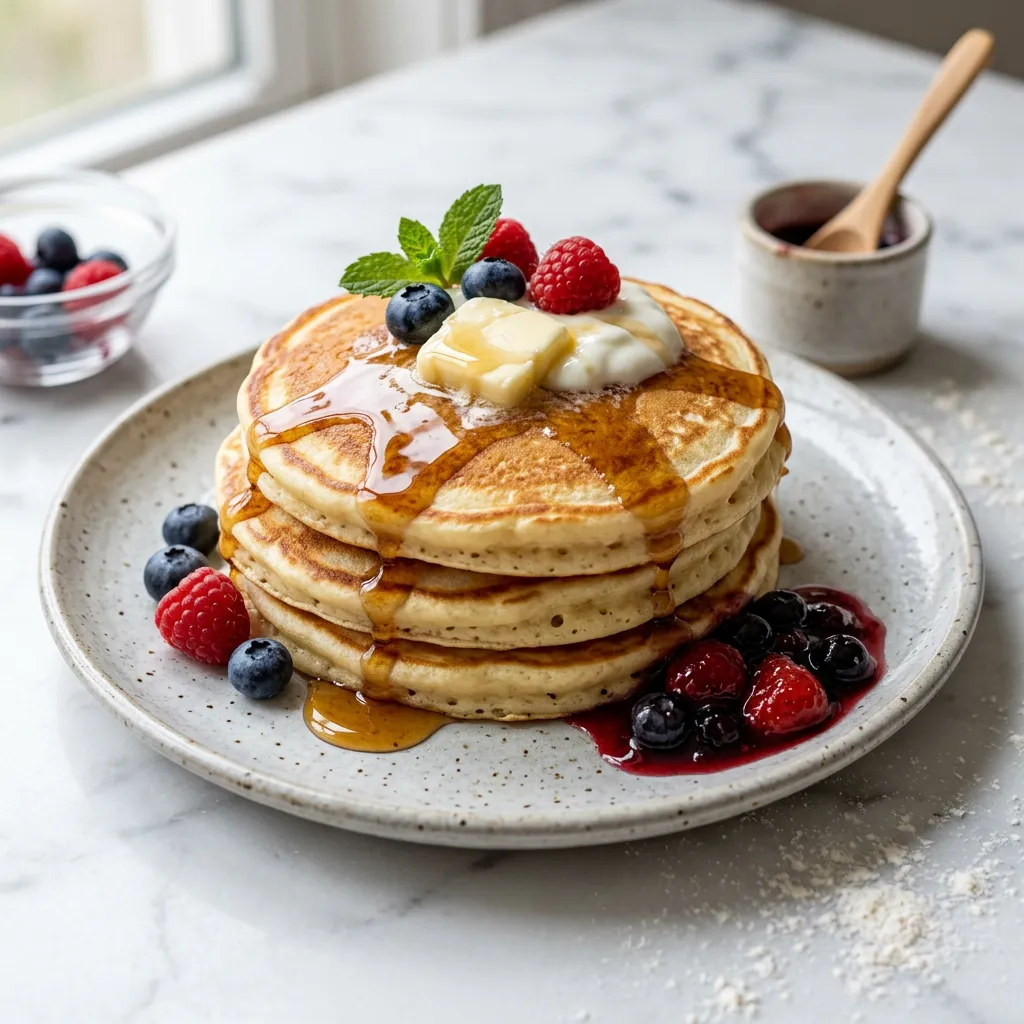 Fluffy Yogurt Pancakes
