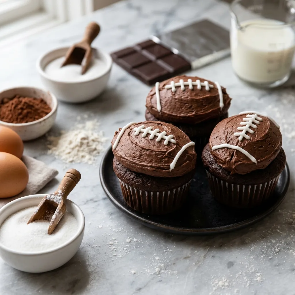 Football Cupcakes