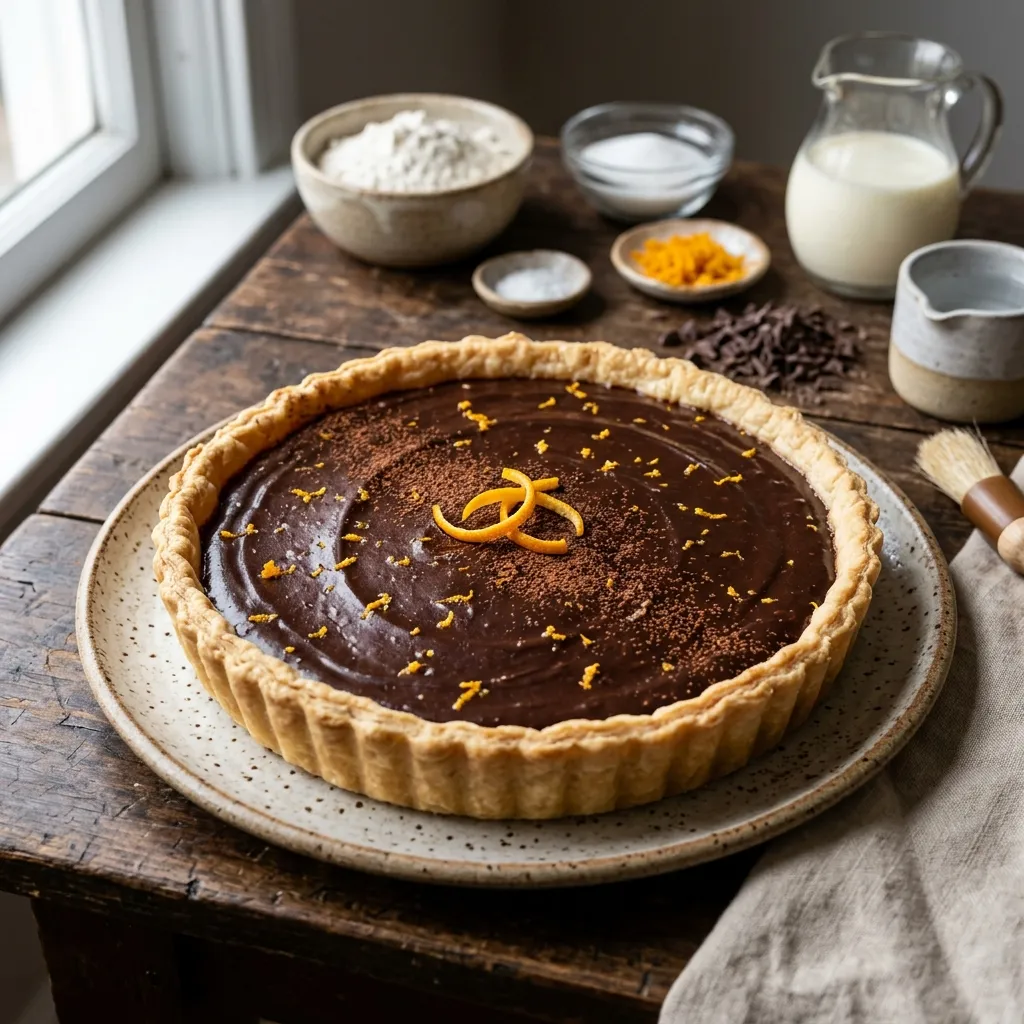 French Chocolate Orange Truffle Tart