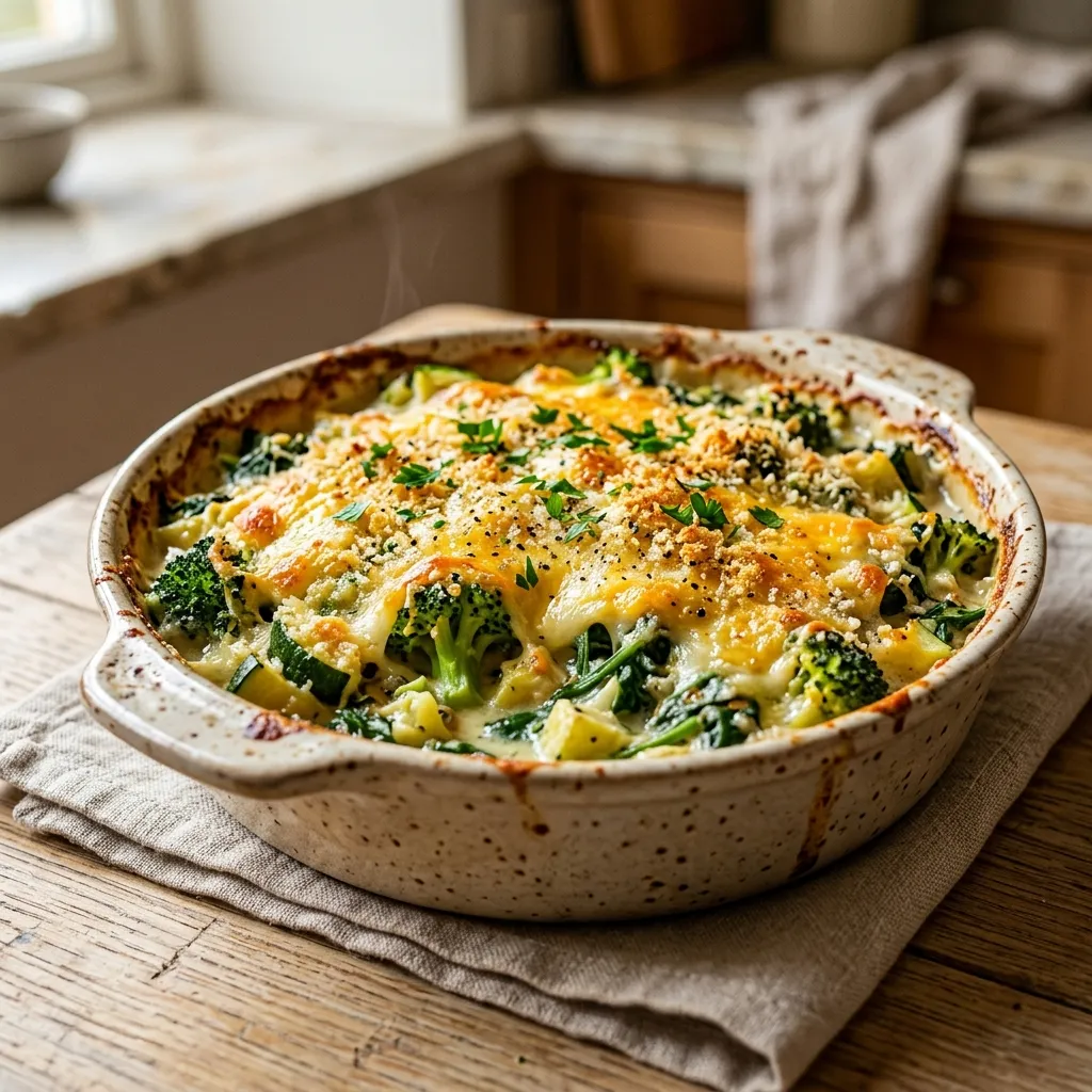 French Green Vegetable au Gratin