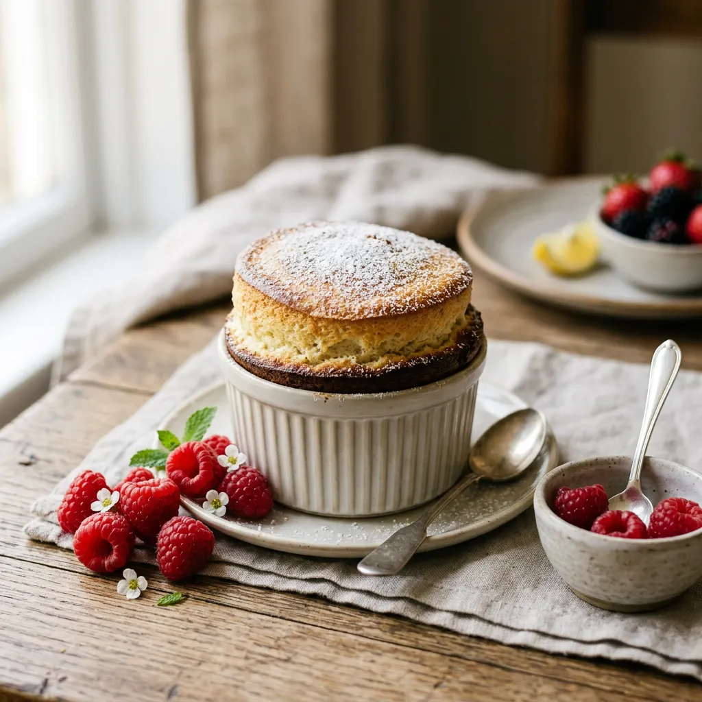 French White Chocolate Soufflé