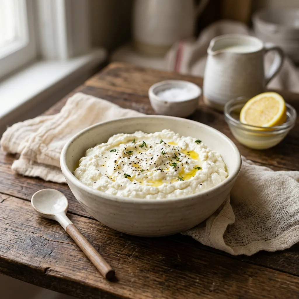 Fresh Homemade Ricotta