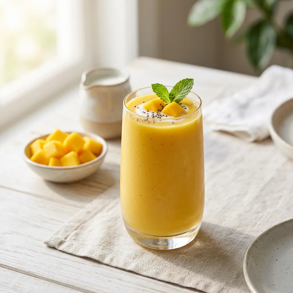 Fresh Mango Smoothie with Yogurt