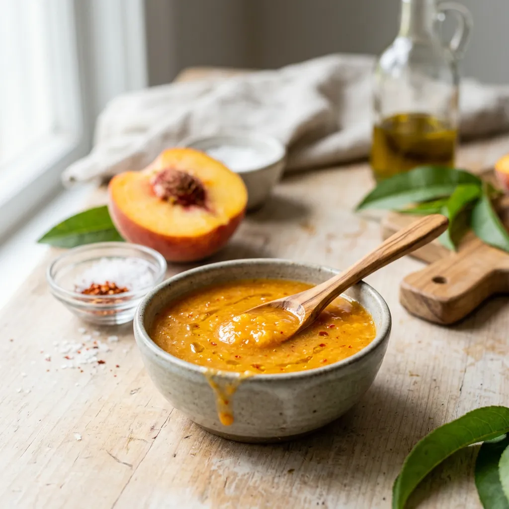 Fresh Peach Vinaigrette Salad Dressing