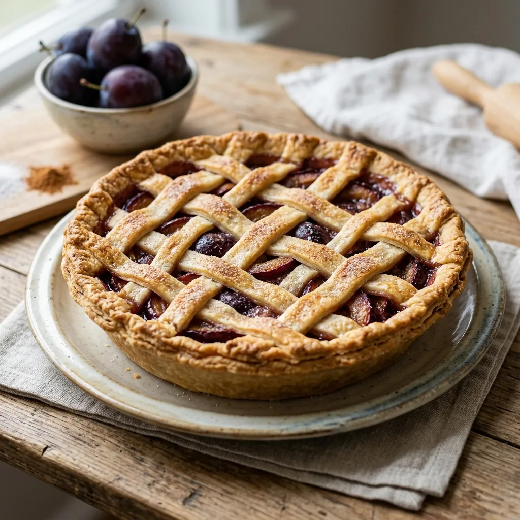 Fresh Plum Pie