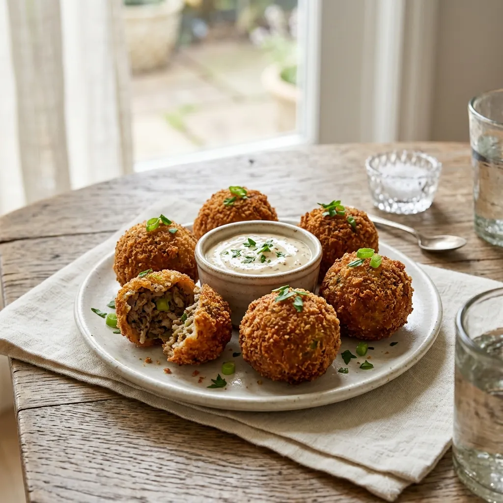Fried Boudin Balls With Remoulade Sauce