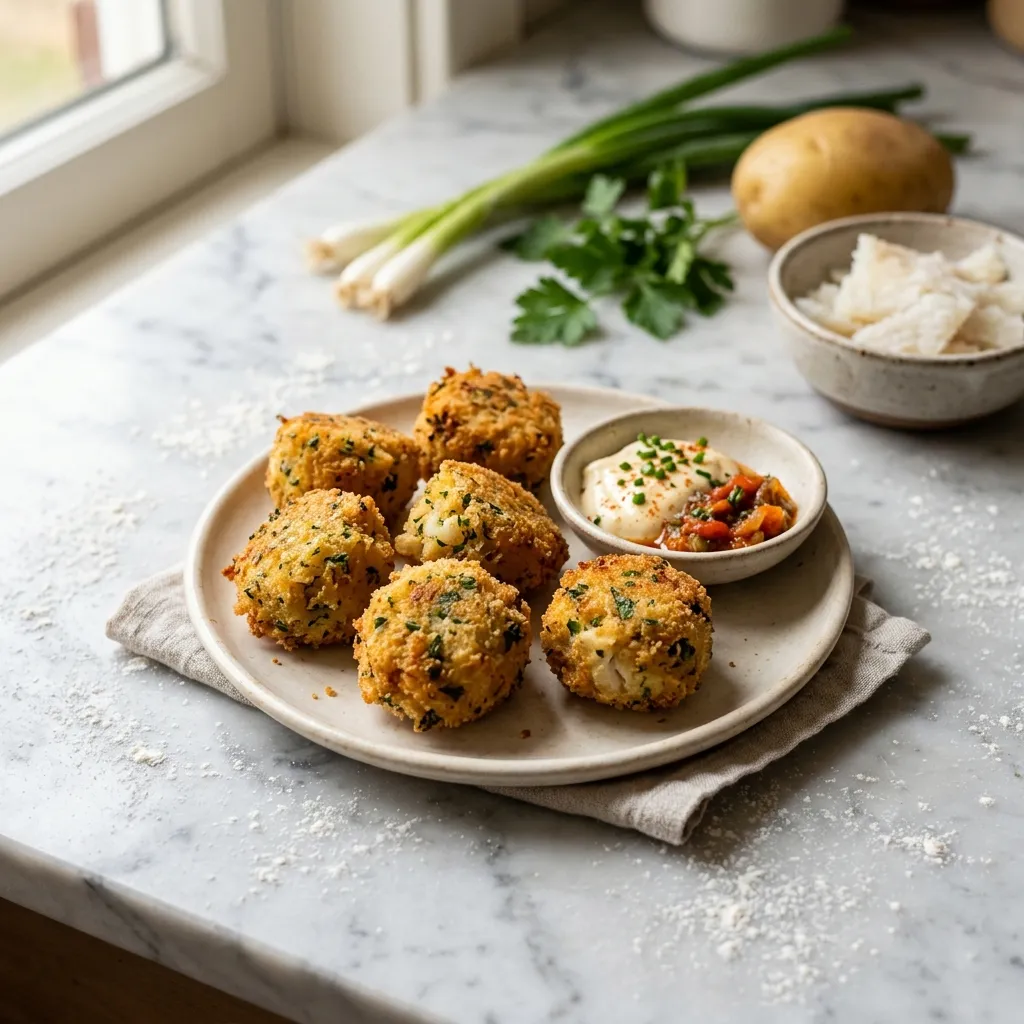 Fried Cod Fish Ball Tapas (Bolas de Bacalao Frito) Recipe