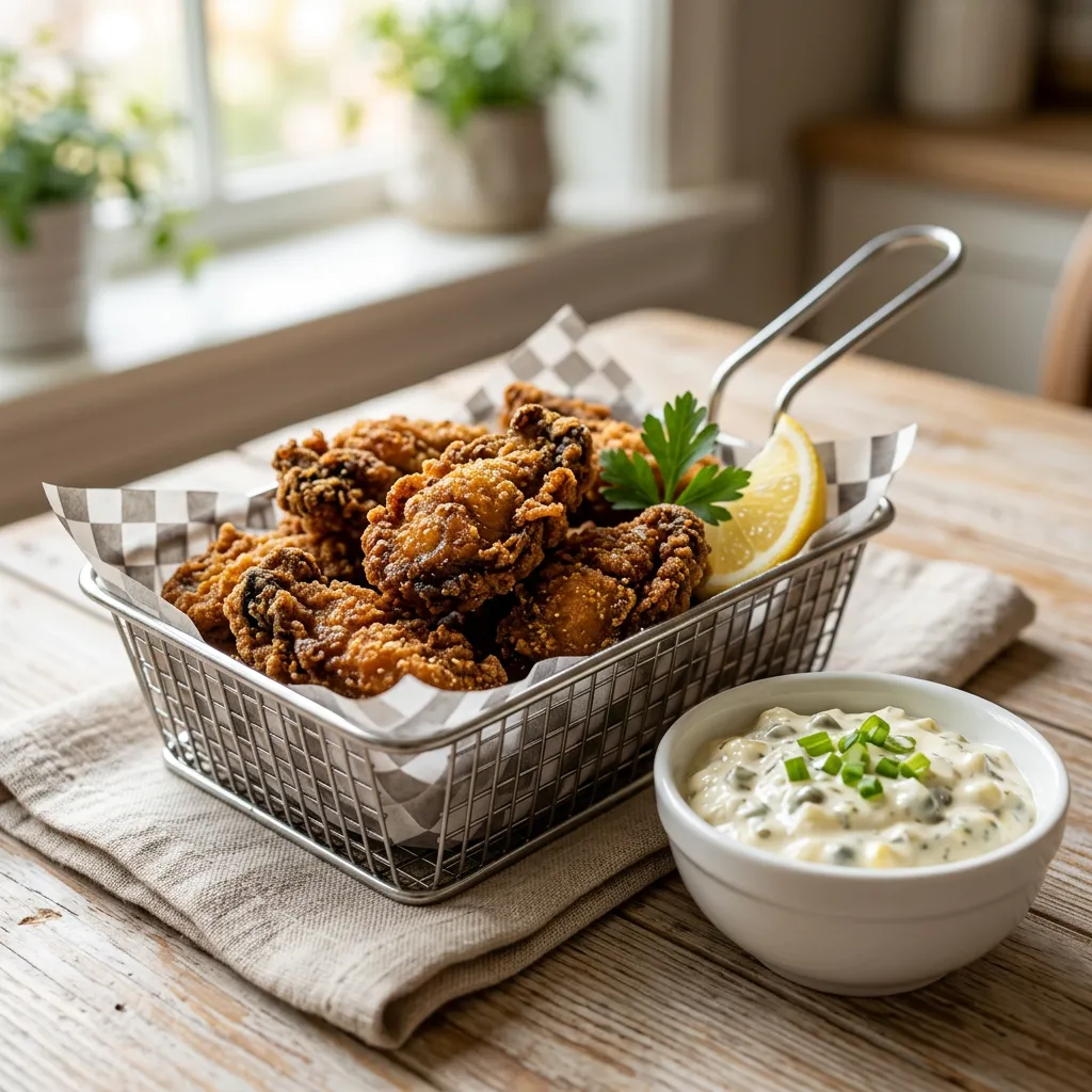 Fried Oysters With Cornmeal Batter