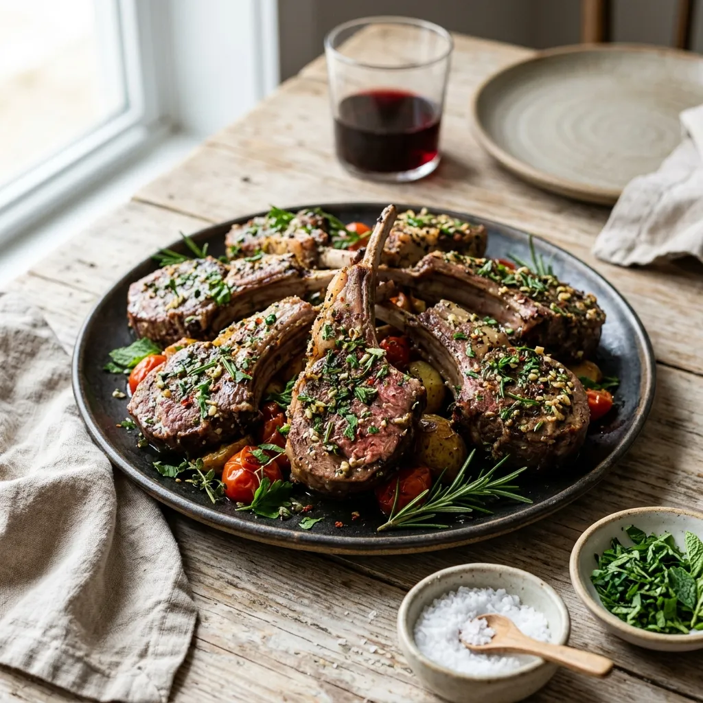 Garlic and Herb-Rubbed Lamb Chops