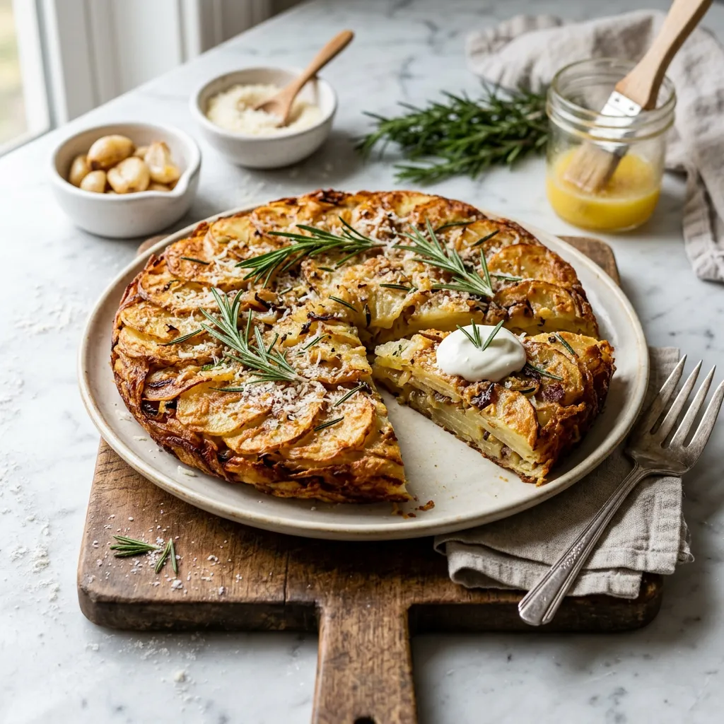 Garlic and Onion Potato Galette Recipe