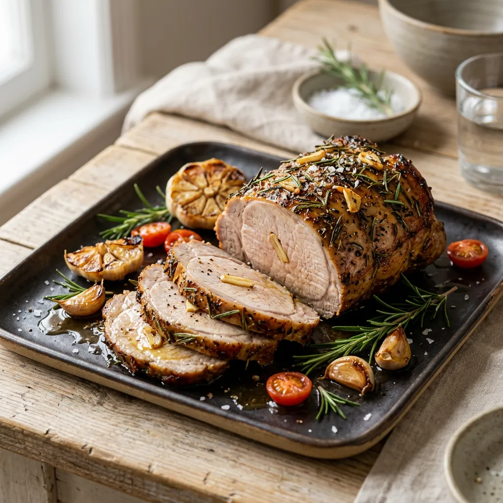 Garlic and Rosemary Mediterranean Pork Roast