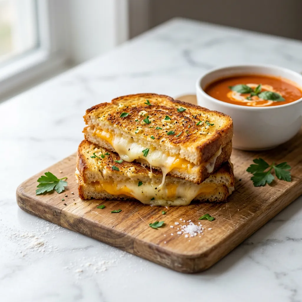 Garlic Bread Grilled Cheese