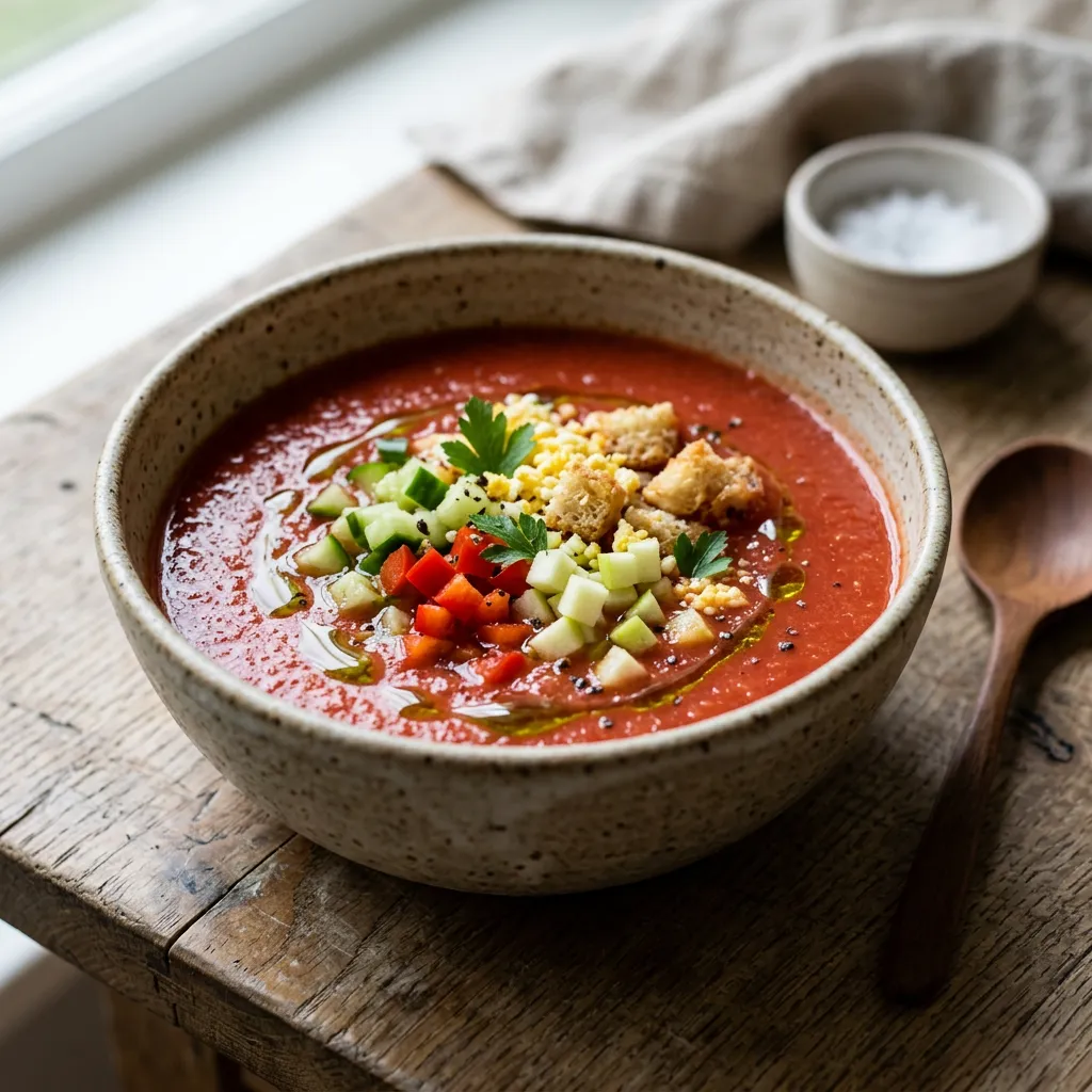 Gazpacho Andaluz (Spanish Cold Tomato Soup) Recipe