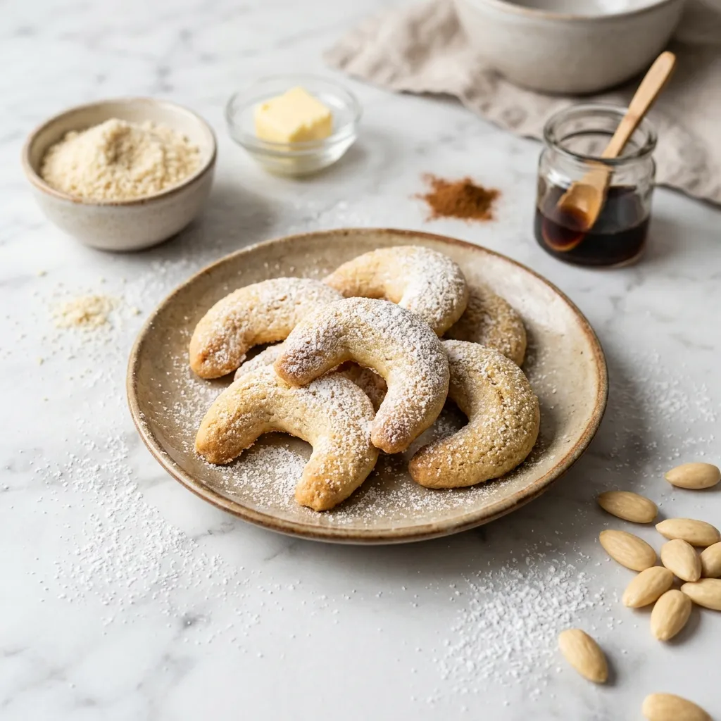 German Almond Crescent Cookies
