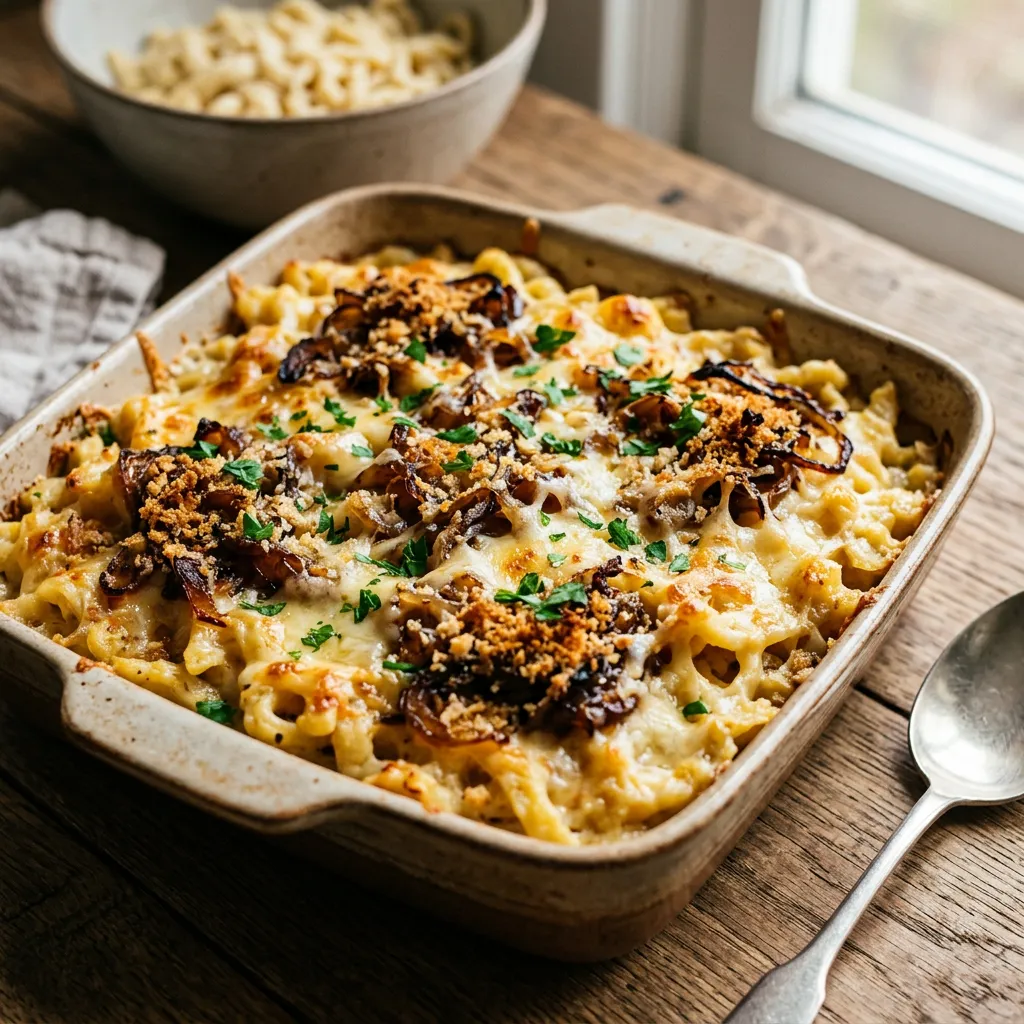 German Cheese-Noodle Casserole (Käsespätzle)