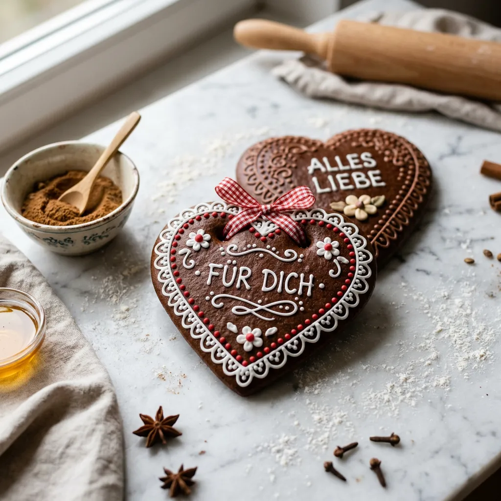 German Gingerbread Hearts (Markt Lebkuchenherzen)