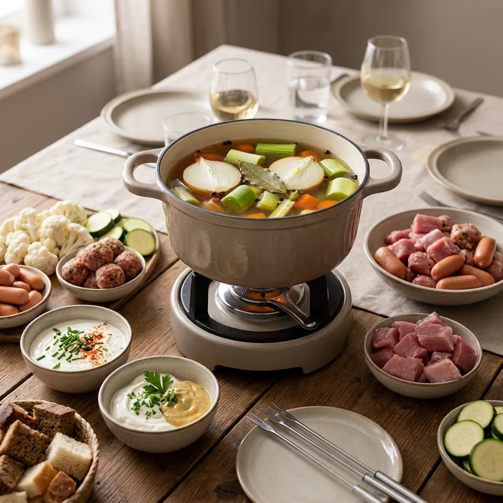 German Meat Fondue With Broth (Fleischfondue)