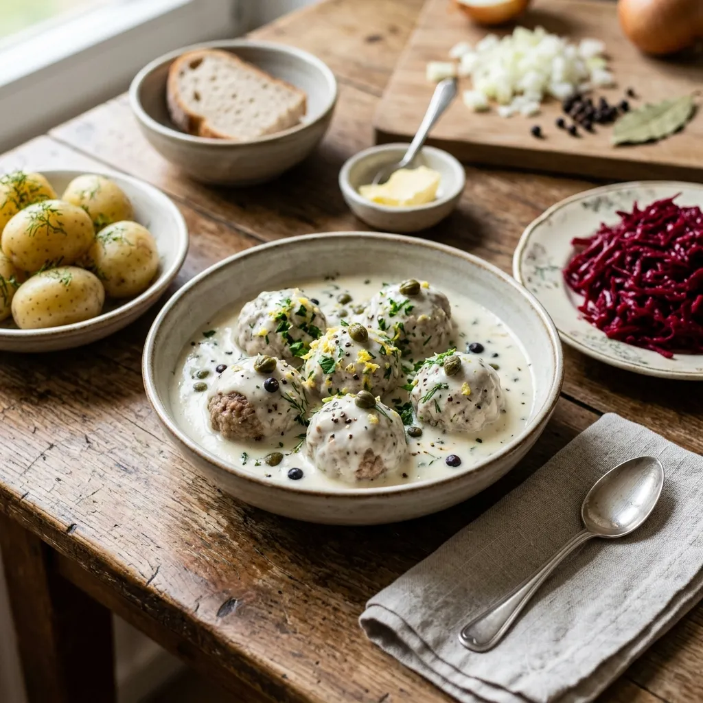 German Meatballs in White Sauce (Königsberger Klopse)