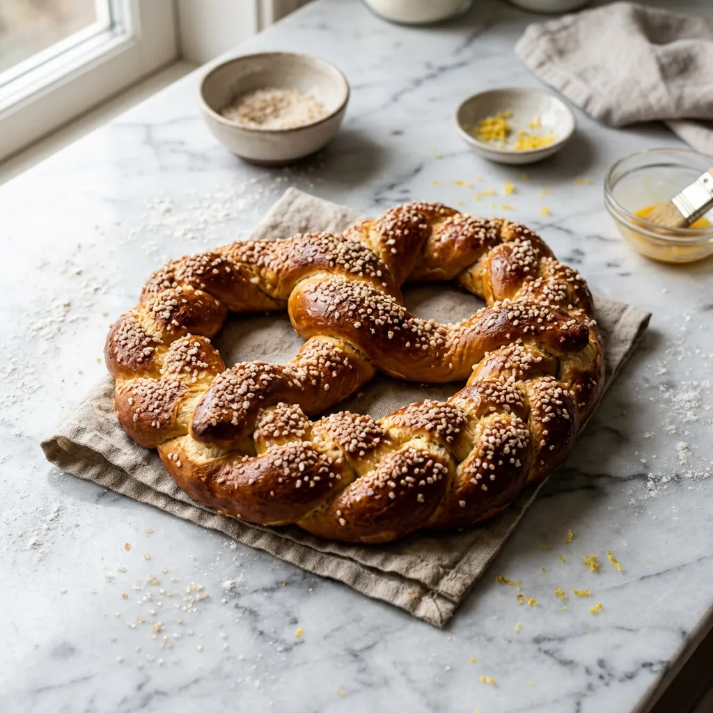 German New Year's Pretzel (Grosse Neujahrs-Breze)