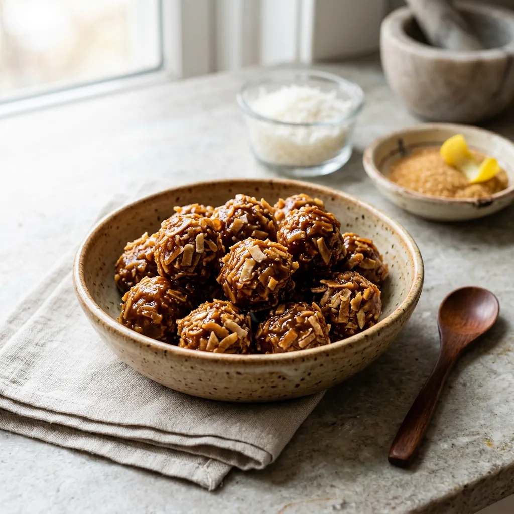 Ghanaian Caramel Coconut Balls