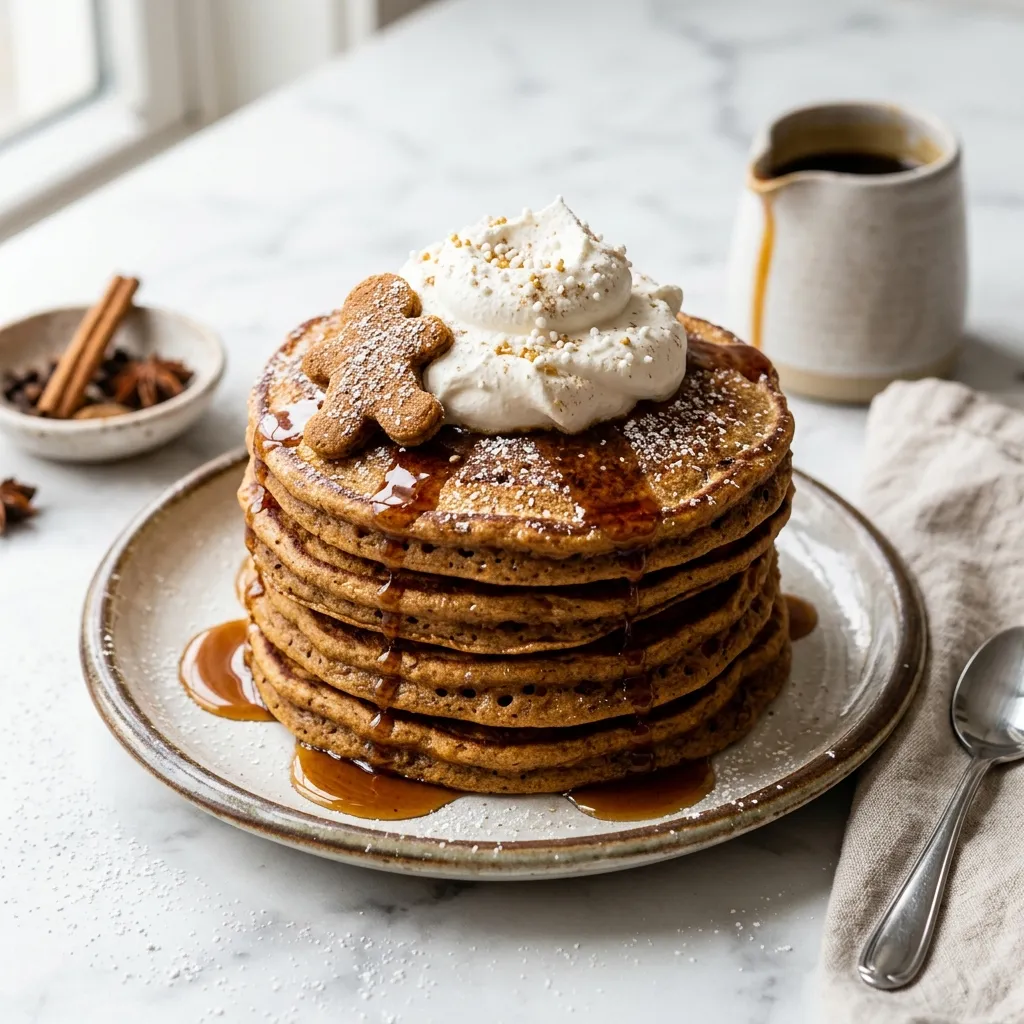 Finished Gingerbread Pancakes dish