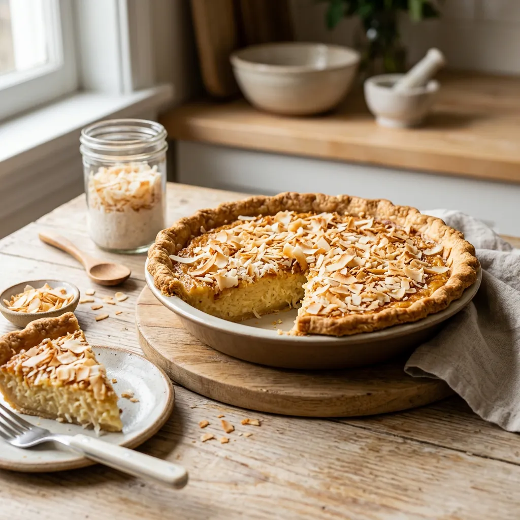 Gluten and Dairy-Free Coconut Custard Pie